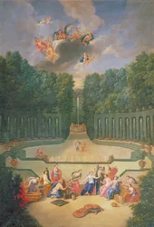 The Groves of Versailles. View of the Amphitheatre and the Water Theatre with Venus Surrounded by the Hours in the Presence of Uranus